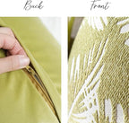 BlissBlush Green Boho Lumbar Throw Pillow Cover 14X36, Decorative Long Accent Body Lumbar Pillow for Bed, Farmhouse Woven Textured Lumbar Pillowcase for Couch (Cover ONLY)