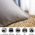 Jeanerlor Solid Cotton Linen Decoration Toss Throw Pillow Sham Cushion Case Special Pillow Cover Delicate Decorative Pillowcase for Children Kid Baby, 18"x18"(45 x 45cm), Silver Grey