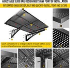 2-Pack 2x3ft Adjustable Garage Wall Shelving 560lbs Load Capacity Heavy Duty Wall Mounted Storage Shelf Metal Floating Shelves for Garage(Black)