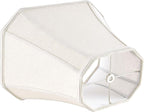 GO&SO Vintage Lamp Shades Cut Corner, 8"x14"x11" Spider Medium Beige Fabric Shade for Table Lamps and Floor Lamp Replace (Set of 2),Octagonal Bell Lamp Shade Easy Assembly (Harp Not Included)