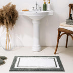 GRANNY SAYS Microfiber Bathroom Rugs Non Slip Washable, Water Absorbent Bath Mats for Tub, Soft Bath Mats for Bathroom Floor & Shower, Bath Rug, 16" x 24", Deep Grey Bath Rugs