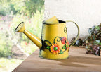 Westcharm Small 1 Liter Decorative Metal Sunflower & Ladybug Watering Can Vase for Indoor Outdoor Plants Home Decoration Garden Décor for Family Mother Gardener Plants Lover Friends (4 Cups | 32 OZ)