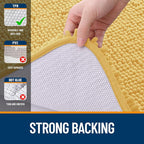 OLANLY Bathroom Rugs 44x24, Extra Soft Absorbent Chenille Bath Rugs, Rubber Backing Quick Dry, Machine Washable Bath Mats for Bathroom Floor, Tub and Shower, Home Decor Accessories, Yellow