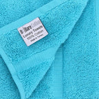 Luxury Hotel & Spa Collection Highly Absorbent, Quick Dry 100% Turkish Cotton 700 GSM, Eco Friendly Towel, for Bathroom Dobby Border Soft Bath Towel Set 27 X 54 -Aqua Blue, Bath Towels - Set of 4