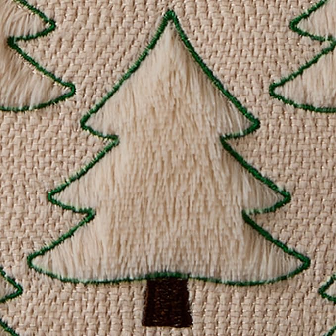 Christmas Pillow Covers 20x20 inch Set of 2 Christmas Decorations Soft Plush Faux Fur Wool Beige Xmas Tree Throw Pillow Cases Winter Holiday Decor for Sofa Living Room PT-012C20