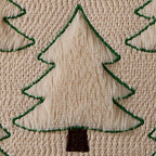 Christmas Pillow Covers 18x18 inch Set of 2 Christmas Decorations Soft Plush Faux Fur Wool Beige Xmas Tree Throw Pillow Cases Winter Holiday Decor for Sofa Living Room PT-012C18