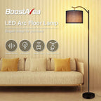 BoostArea Floor Lamp for Living Room,Arc Floor Lamp with Remote Control,Stepless Dimmable Brightness & Colors Temperature 2700k-6500k,Modern Standing Lamp for Bedroom Study Room Office,Blue