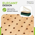 Prosumer's Choice Bamboo Charging Station - Multi Charger Station Organizer - Desk Docking Station for Phones, Tablets, Laptop - Wooden Charging Station with Removable Dividers - Cables Not Included