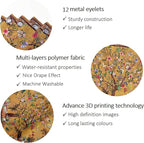Bohemian Bathroom Curtain Colorful Boho Floral Print Beautiful Bright Polyester Fabric Cloth Shower Curtain for Bathroom Decoration, 72"x72"