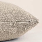 Jeneoo Light Grey Decorative Long Lumbar Thick Throw Pillow Covers Fine Textured Boucle Couch Cushion Cases for Sofa Bedroom Decor, Set of 1, 14 x 36 Inch