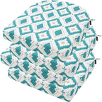 idee-home Outdoor Chair Cushions Set of 4, Thick 17" x 17" x 3" Outdoor Seat Cushions Patio Furniture Waterproof with Ties, Dining Pads