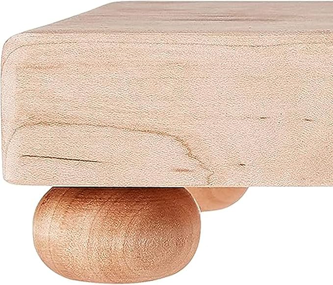 John Boos B Series Square Wooden Maple Cutting Board 9”x9” – 1.5” Thick, 3.7-lb Non-Reversible Butcher Block with Wood Bun Feet & Edge-Grain
