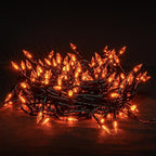 Dazzle Bright 200 LED Halloween Mini String Lights, 65FT Light Up 8 Modes Christmas Decorations Fairy Lights for Indoor Outdoor Room Garden Holiday Party (Orange)