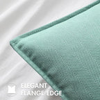 MIULEE Pack of 2 Aqua Green Decorative Pillow Covers 18x18 Inch Soft Chenille Luxurious Couch Throw Pillows Farmhouse Cushion Covers with Elegant Design for Sofa Bedroom Living Room Home Decor