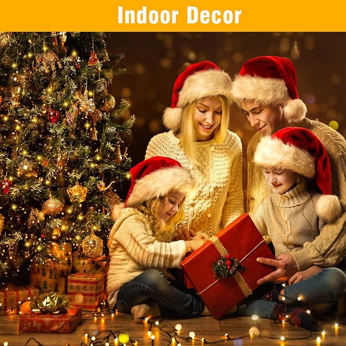Nisocy 100FT LED String Lights Outdoor Waterproof – Warm White Fairy Lights with Plug, Connectable Christmas Tree Lights for Patio, Garden, Bedroom, Wedding, Party, Decor