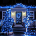 Nisocy 66FT 200 LED Blue String Lights with Green Wire, Waterproof Seasonal Fairy Lights with 8 Modes, Indoor Outdoor Decorative Lighting for Christmas Tree, Party, Garden, Patio
