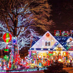 JMEXSUSS 300 LED White Christmas Lights, Outdoor Indoor, Green Wire, 8 Modes, Waterproof, Perfect for Xmas, Wedding, Party, Garden