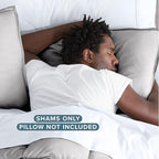 Bare Home Standard Pillow Sham Covers - Set of 2 - Premium 1800 Ultra-Soft Microfiber - Double Brushed - Stain & Fade Resistant - Bed Pillow Shams - Pillows Not Included (Set of 2, Light Grey)