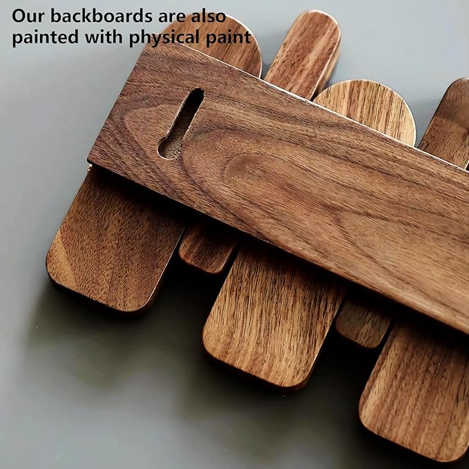 Wall Mounted Piano Key Hanger | Flip Style Hook | Entrance Wall Art Hook, Made of Oak Wood (3 Times Painted, 4 Times Polished) (Arc Beech, 8Hooks)