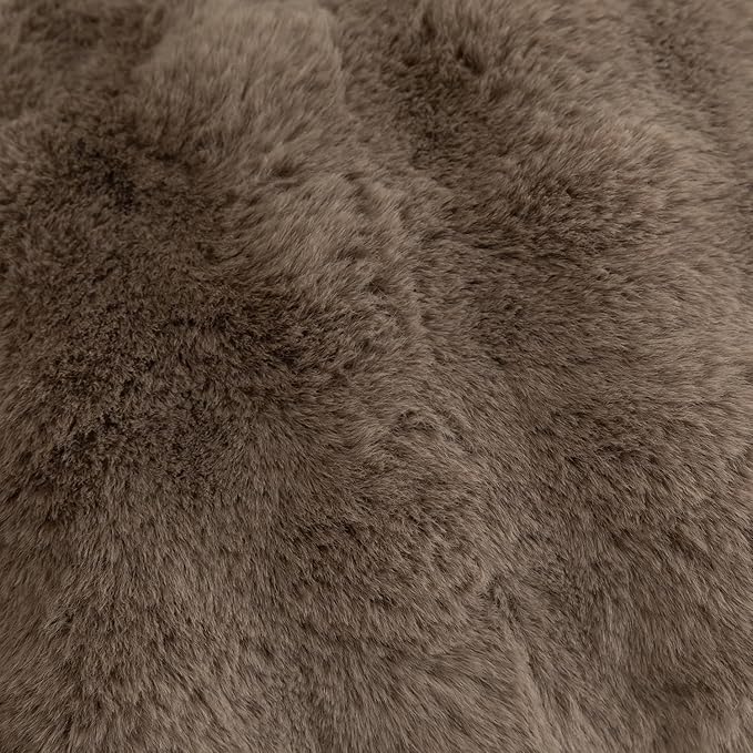 MANDIOO Pack of 2 Thick Plush Wool Decorative Throw Pillow Covers Super Soft Wave Bubble Fur Velvet Cushion Covers Pillow Shams for Couch Bed Living Room 12x20 Inch Taupe