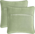 Boho Living Jada Decorative Throw, Includes Accent, Premium Woven Design, Living Room Décor, (2) 20" x 20" Pillow Cover with Insert, Sage Green