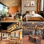 litogo 42FT LED Outdoor String Lights, Waterproof Patio Lights with ST38 Vintage Edison Bulbs, Warm White Outside Hanging Light for Yard Gazebo Party