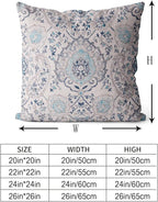 Snycler Boho Throw Pillow Covers 26x26 inch Set of 2 Terracotta Rust Blue Colored Throw Pillows Double Sided Boho Home Soft Decor for Bedroom Living Room Couch & Sofa (No Inserts)