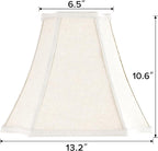 GOSO 1 Pc Square Cut Corner Medium Lampshade 13.2", Beige Fabric Lamp Shade for Table and Floor Lamps, 6.5x13.2x10.6" Spider Octagonal Lamp Shades Replacement for Bedroom DIY Bell, Easy Assembly