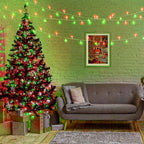 100 LED Red and Green Lights Outdoor - 33ft Red Green String Lights Indoor Clear Wire 8 Modes Plug in Waterproof Twinkle Fairy Lights for Indoor Outside Bedroom Home Party Decorations