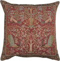 Charlotte Home Furnishings Decorative Pillow Covers for Couch 19x19 in, Tapestry Throw Pillow Cover for Living Room Bed Decor, Red Tree French Country Sofa Cushion Cases, Soft Cotton Jacquard Woven