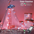 100FT 300 LED Christmas Lights Outdoor, Plug in Christmas String Lights Indoor, Waterproof & 8 Modes & Timer Function, Connectable Fairy Twinkle Light for Bedroom Patio Garden Xmas Decor, Red White