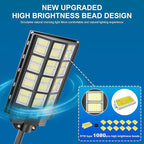 Solar Street Light 8000W, Solar Outdoor Lights Waterproof, 240000LM 8000K Solar Powered Parking Lot Light Dusk to Dawn with Outside Motion Sensor LED Light, Wide Angle Street Lamp