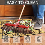 CHICHIC Welcome Door Mat 17x 30 Inch Front Doormat Outdoors for Home Entrance Outdoors Mat for Outside Entry Way Doormat Entry Rugs, Heavy Duty Non Slip Rubber Back Low Profile, Dragonfly