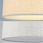 Luupyia 3-Lights Drum Ceiling Light Fixture 12.6 Inches, Vintage Unique Semi Flush Mount Ceiling Lighting with Fabric Drum Shade, Farmhouse Chandeliers for Bedroom, Hallway, Entry, Foyer E26 60W