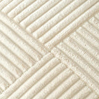 MIULEE Beige Corduroy Pillow Covers Pack of 2 Boho Decorative Spliced Throw Pillow Covers Soft Solid Couch Pillowcases Cross Patchwork Textured Cushion Covers for Living Room Bed Sofa 12x24 inch