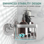Veken Shower Caddy 6-Pack, Family Choice Award Winner, Large Wall Mounted Shower Rack, Bathroom Shelves Over Toilet, Organizer Storage Accessories with Soap Dish & Toothbrush Holder, Silver