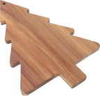 Amosfun Christmas Tree Charcuterie Board Xmas Cutting Board Fruit Tray Wooden Cheese Appetizer Tray Sushi Serving Tray 9.5 x 15 Inch