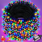 800 LED Christmas Tree Lights, 262FT String Lights for Outdoor Indoor, Waterproof 8 Modes Plug in Christmas Decorations Green Wire for House Patio Party Holiday Decorations, Multicolor