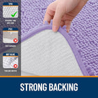 OLANLY Bathroom Rugs 40x32, Extra Soft Absorbent Chenille Bath Rugs, Rubber Backing Quick Dry, Machine Washable Bath Mats for Bathroom Floor, Tub and Shower, Home Decor Accessories, Lavender