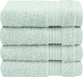 Cotton Paradise 100% Cotton Turkish Washcloth Set for Bathroom, 4 Piece Soft Absorbent Small Hand Face Towels Wash Rags, Mint