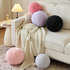 Ball Pillow, Decorative Round Pillow for Couch n, Circle Throw Pillows, Perfect Ball Pillows for Couch, Stylish Decorative Pillows, Versatile Round Throw Pillow (Grey Pink, Medium-11.8 Inches)