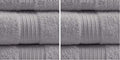 Madison Park Organic 100% Cotton Bathroom Towel Set, Hotel & Spa Quality Highly Absorbent, Quick Dry, Include for Shower, Handwash & Facial Washcloth, Multi-Sizes, Grey (Pack of 2)