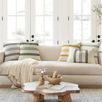 MIULEE Set of 2 Moss Green Boho Decorative Lumbar Pillow Covers 12x20 Inch Farmhouse Rustic Couch Throw Pillows Modern Summer Cushion Covers Retro Cute Macrame Woven Home Decor for Bed Sofa Chair