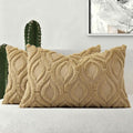 decorUhome Throw Pillow Covers 12x20 Inch Set of 2, Soft Plush Decorative Faux Fur Light Brown Solid Couch Pillow Covers, Accent Farmhouse Neutral Lumbar Euro Pillow Cases for Sofa Bed Living Room
