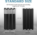 Stall No Hook Shower Curtain with Snap in Liner,230GSM Waffle Weave Shower Curtains for Bathroom,60W x 74H,Black