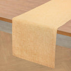 Solino Home Linen Small Table Runner 48 Inches - Athena, 100% Pure Linen Golden Nugget Table Runner 14 x 48 Inch Ideal for Dresser and Coffee Tables - Fall, Autumn, Halloween, Thanksgiving