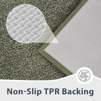 Bathroom Rugs 20" x 30", Non-Slip Extra Soft Absorbent Bath Rugs, Machine Washable Quick Dry Bath Mats for Bathroom Floor, Shower, Bathtub and Sink, Sage Green & Budding Green