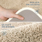 Walensee Large Bathroom Rug (24 x 60, Blush Beige) Extra Soft and Absorbent Shaggy Mat, Machine Washable Microfiber, Non-Slip, Luxury Floor Mat with Rubber Back