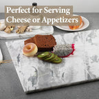 Koville Brazilian Natural Marble Cutting Board for Kitchen, 16x20inch Extra Large Hand Crafted Marble Slab for Cheese, Charcuterie, Pastry Board - Wedding Gift, House Warming Gift