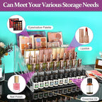 JessLab Nail Polish Organizer, Clear Acrylic Nail Polish Rack Essential Oil Holder Cosmetic Display Case Makeup Organizer Cosmetics Storage for Bathroom Vanity Countertop (6-Layer)